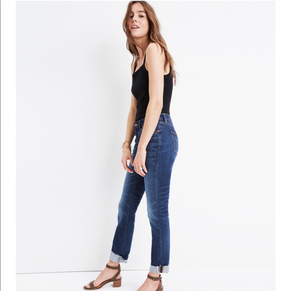 Madewell slim boyjeans raw hem edition size 24
